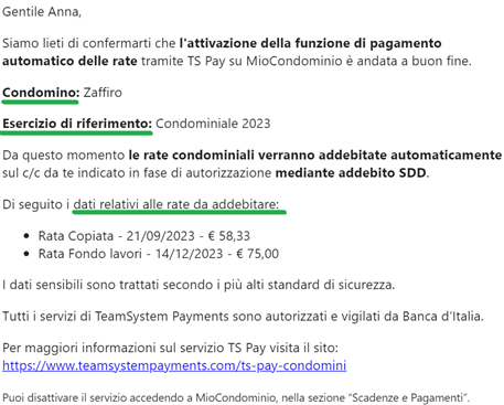 Pagamenti ricorrenti Ts Pay 18