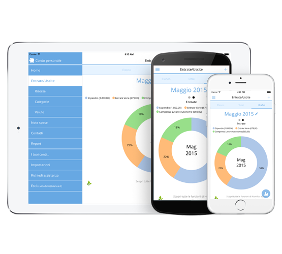 Scarica Numilia, la APP per prima nota, bilancio familiare e gestione spese, su Google Play e App Store