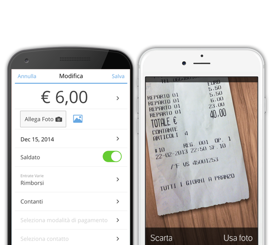 Gestione spese - registrazione pagamento
